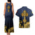 Agnus Dei Lamb of God Couples Matching Tank Maxi Dress and Hawaiian Shirt Latin Catholic Art with Gold Baroque Accents