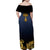 Agnus Dei Lamb of God Family Matching Off Shoulder Maxi Dress and Hawaiian Shirt Latin Catholic Art with Gold Baroque Accents