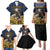 Agnus Dei Lamb of God Family Matching Puletasi and Hawaiian Shirt Latin Catholic Art with Gold Baroque Accents