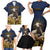 Agnus Dei Lamb of God Family Matching Short Sleeve Bodycon Dress and Hawaiian Shirt Latin Catholic Art with Gold Baroque Accents