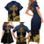 Agnus Dei Lamb of God Family Matching Short Sleeve Bodycon Dress and Hawaiian Shirt Latin Catholic Art with Gold Baroque Accents