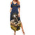 Agnus Dei Lamb of God Family Matching Summer Maxi Dress and Hawaiian Shirt Latin Catholic Art with Gold Baroque Accents