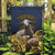 Agnus Dei Lamb of God Garden Flag Latin Catholic Art with Gold Baroque Accents