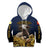 Agnus Dei Lamb of God Kid Hoodie Latin Catholic Art with Gold Baroque Accents