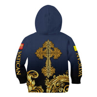 Agnus Dei Lamb of God Kid Hoodie Latin Catholic Art with Gold Baroque Accents
