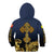 Agnus Dei Lamb of God Kid Hoodie Latin Catholic Art with Gold Baroque Accents