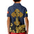 Agnus Dei Lamb of God Kid Polo Shirt Latin Catholic Art with Gold Baroque Accents