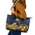 Agnus Dei Lamb of God Leather Tote Bag Latin Catholic Art with Gold Baroque Accents