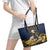 Agnus Dei Lamb of God Leather Tote Bag Latin Catholic Art with Gold Baroque Accents