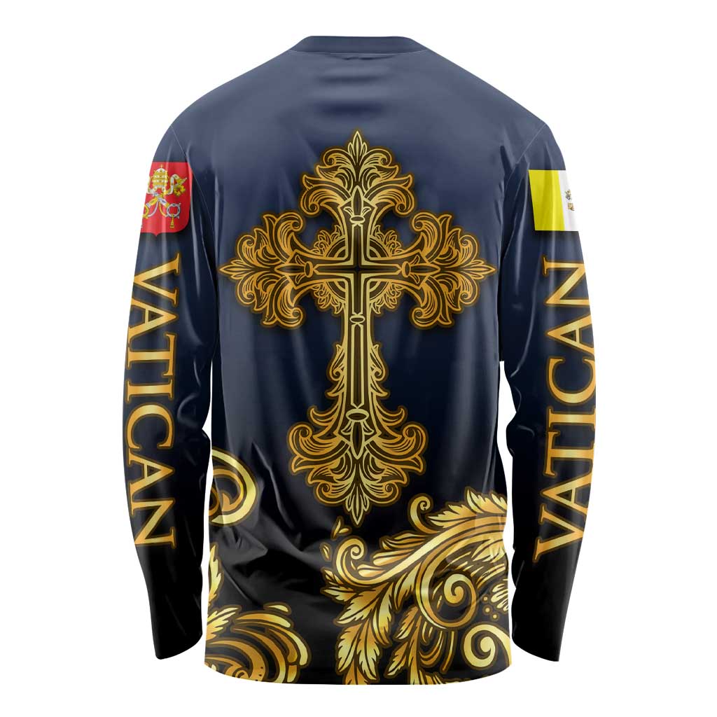 Agnus Dei Lamb of God Long Sleeve Shirt Latin Catholic Art with Gold Baroque Accents