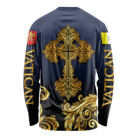 Agnus Dei Lamb of God Long Sleeve Shirt Latin Catholic Art with Gold Baroque Accents