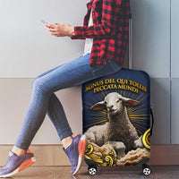 Agnus Dei Lamb of God Luggage Cover Latin Catholic Art with Gold Baroque Accents