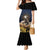 Agnus Dei Lamb of God Mermaid Dress Latin Catholic Art with Gold Baroque Accents