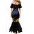 Agnus Dei Lamb of God Mermaid Dress Latin Catholic Art with Gold Baroque Accents