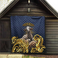 Agnus Dei Lamb of God Quilt Latin Catholic Art with Gold Baroque Accents