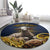 Agnus Dei Lamb of God Round Carpet Latin Catholic Art with Gold Baroque Accents