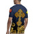 Agnus Dei Lamb of God Rugby Jersey Latin Catholic Art with Gold Baroque Accents