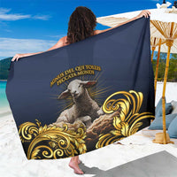 Agnus Dei Lamb of God Sarong Latin Catholic Art with Gold Baroque Accents