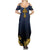 Agnus Dei Lamb of God Summer Maxi Dress Latin Catholic Art with Gold Baroque Accents