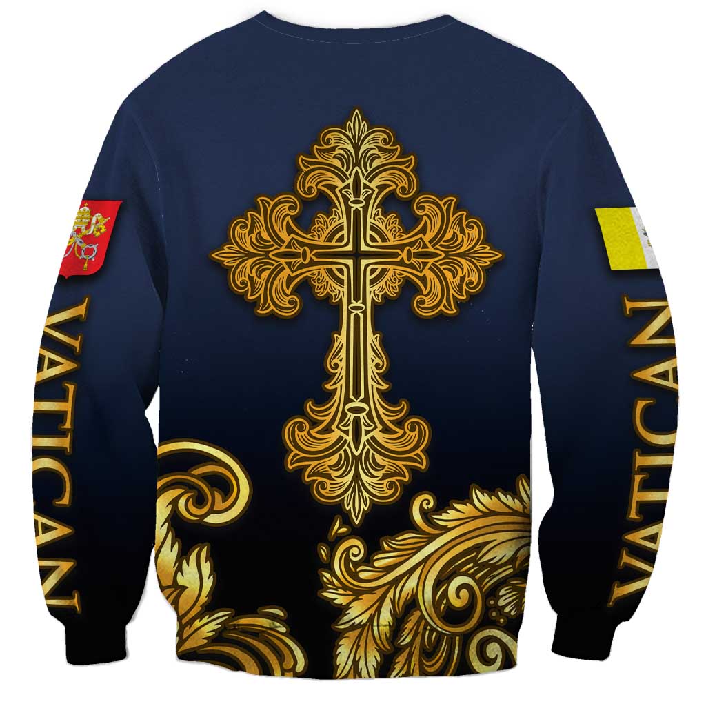 Agnus Dei Lamb of God Sweatshirt Latin Catholic Art with Gold Baroque Accents