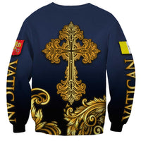 Agnus Dei Lamb of God Sweatshirt Latin Catholic Art with Gold Baroque Accents