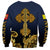 Agnus Dei Lamb of God Sweatshirt Latin Catholic Art with Gold Baroque Accents
