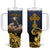 Agnus Dei Lamb of God Tumbler With Handle Latin Catholic Art with Gold Baroque Accents