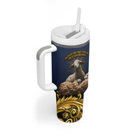 Agnus Dei Lamb of God Tumbler With Handle Latin Catholic Art with Gold Baroque Accents