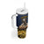 Agnus Dei Lamb of God Tumbler With Handle Latin Catholic Art with Gold Baroque Accents