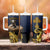 Agnus Dei Lamb of God Tumbler With Handle Latin Catholic Art with Gold Baroque Accents