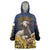 Agnus Dei Lamb of God Wearable Blanket Hoodie Latin Catholic Art with Gold Baroque Accents