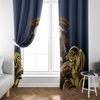 Agnus Dei Lamb of God Window Curtain Latin Catholic Art with Gold Baroque Accents