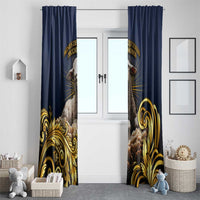Agnus Dei Lamb of God Window Curtain Latin Catholic Art with Gold Baroque Accents