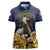 Agnus Dei Lamb of God Women Polo Shirt Latin Catholic Art with Gold Baroque Accents