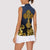 Agnus Dei Lamb of God Women Sleeveless Polo Shirt Latin Catholic Art with Gold Baroque Accents