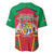 Mauritius Coat of Arms Baseball Jersey National Emblem Blended with Traditional Patterns