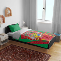 Mauritius Coat of Arms Bedding Set National Emblem Blended with Traditional Patterns