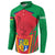 Mauritius Coat of Arms Button Sweatshirt National Emblem Blended with Traditional Patterns