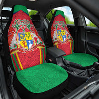 Mauritius Coat of Arms Car Seat Cover National Emblem Blended with Traditional Patterns