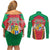 Mauritius Coat of Arms Couples Matching Off Shoulder Short Dress and Long Sleeve Button Shirt National Emblem Blended with Traditional Patterns