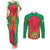 Mauritius Coat of Arms Couples Matching Tank Maxi Dress and Long Sleeve Button Shirt National Emblem Blended with Traditional Patterns