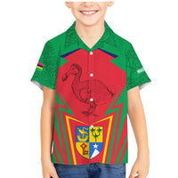 Mauritius Coat of Arms Family Matching Mermaid Dress and Hawaiian Shirt National Emblem Blended with Traditional Patterns