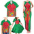 Mauritius Coat of Arms Family Matching Tank Maxi Dress and Hawaiian Shirt National Emblem Blended with Traditional Patterns