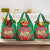 Mauritius Coat of Arms Grocery Bag National Emblem Blended with Traditional Patterns