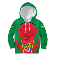 Mauritius Coat of Arms Kid Hoodie National Emblem Blended with Traditional Patterns