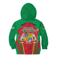 Mauritius Coat of Arms Kid Hoodie National Emblem Blended with Traditional Patterns