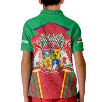 Mauritius Coat of Arms Kid Polo Shirt National Emblem Blended with Traditional Patterns