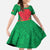 Mauritius Coat of Arms Kid Short Sleeve Dress National Emblem Blended with Traditional Patterns