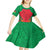 Mauritius Coat of Arms Kid Short Sleeve Dress National Emblem Blended with Traditional Patterns