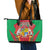 Mauritius Coat of Arms Leather Tote Bag National Emblem Blended with Traditional Patterns